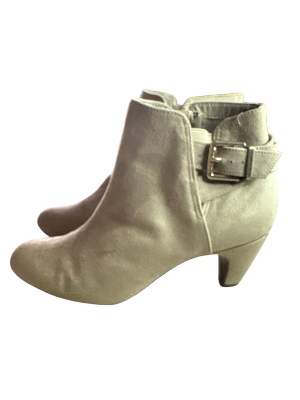 Sam & Libby Women Faux Suede Ankle Bootie Tan Size 6 - Picture 3 of 8